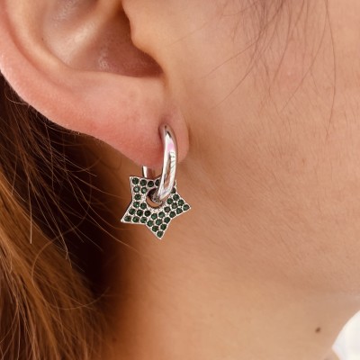Stainless steel hoop earrings