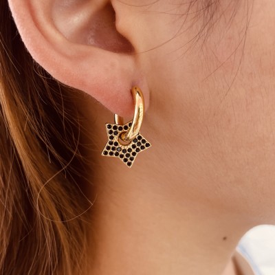 Stainless steel hoop earrings