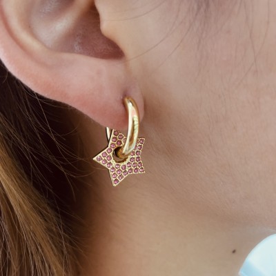 Stainless steel hoop earrings