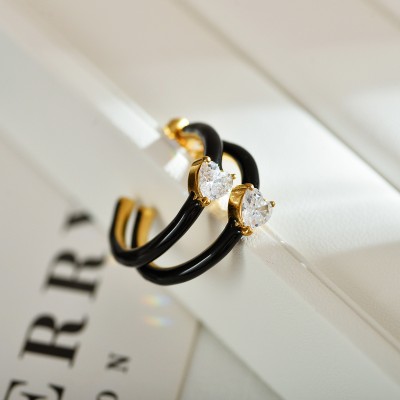 Stainless steel hoop earrings