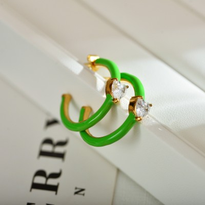 Stainless steel hoop earrings
