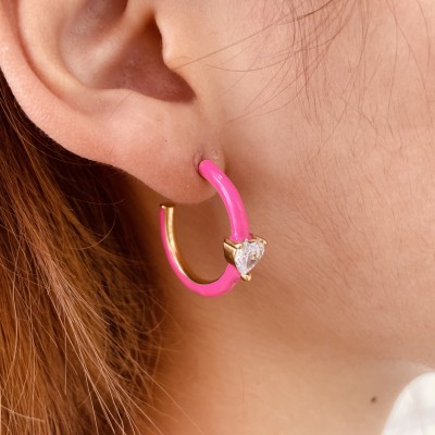 Stainless steel hoop earrings