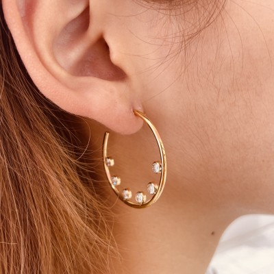 Stainless steel hoop earrings