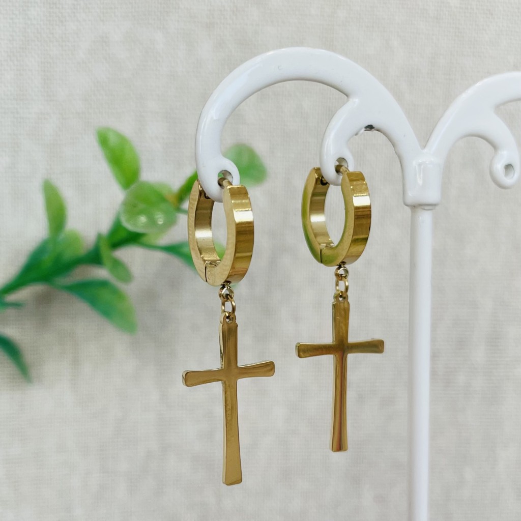 Stainless steel hoop earrings