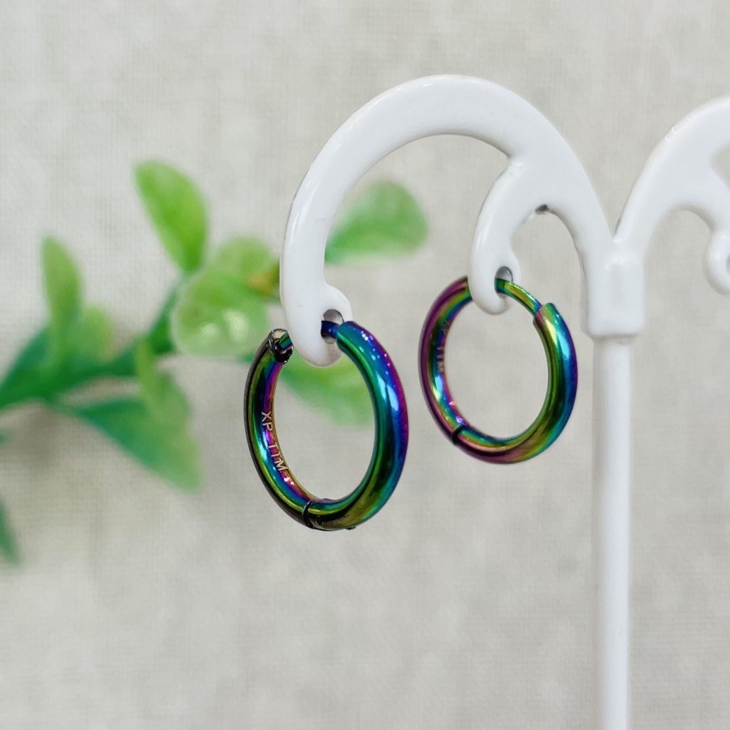 Stainless steel 12mm hoop earrings