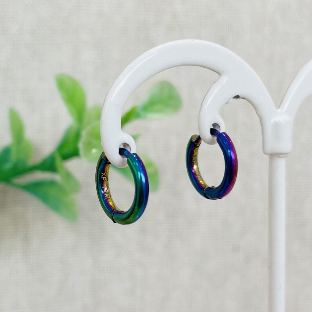 Stainless steel 8mm hoop earrings