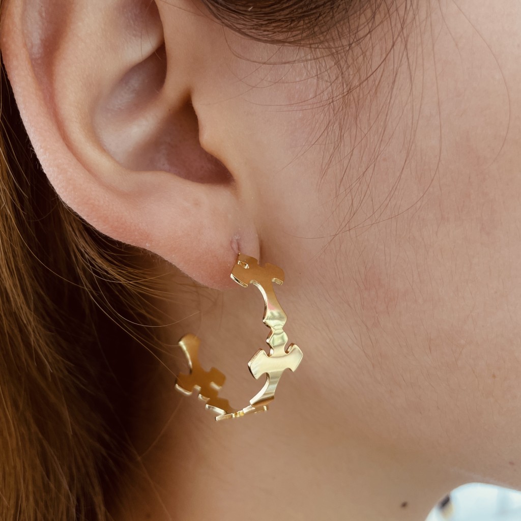 Stainless steel hoop earrings
