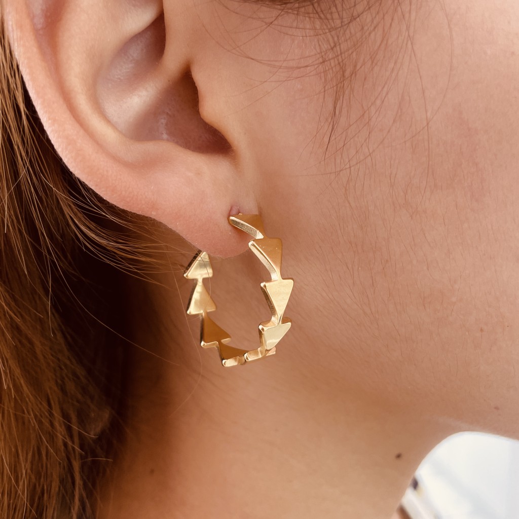 Stainless steel hoop earrings