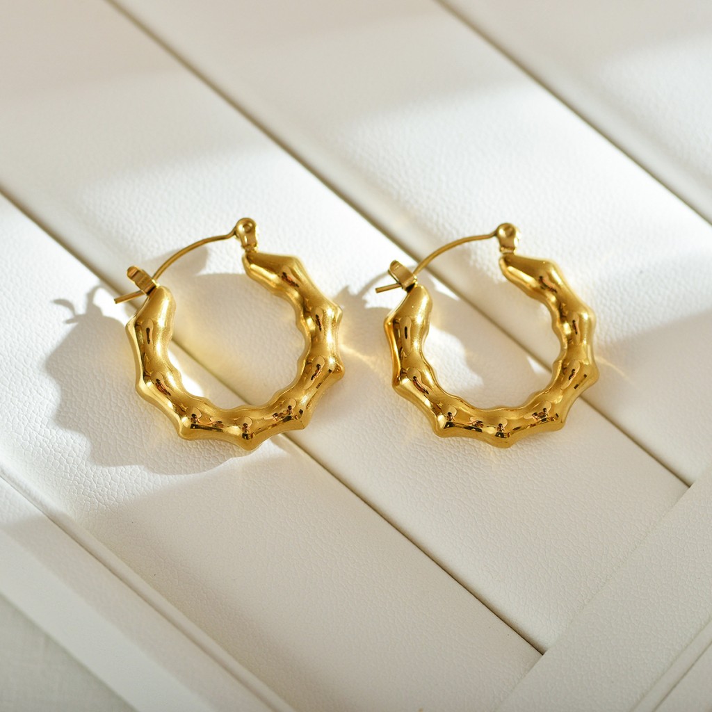 Stainless steel hoop earrings