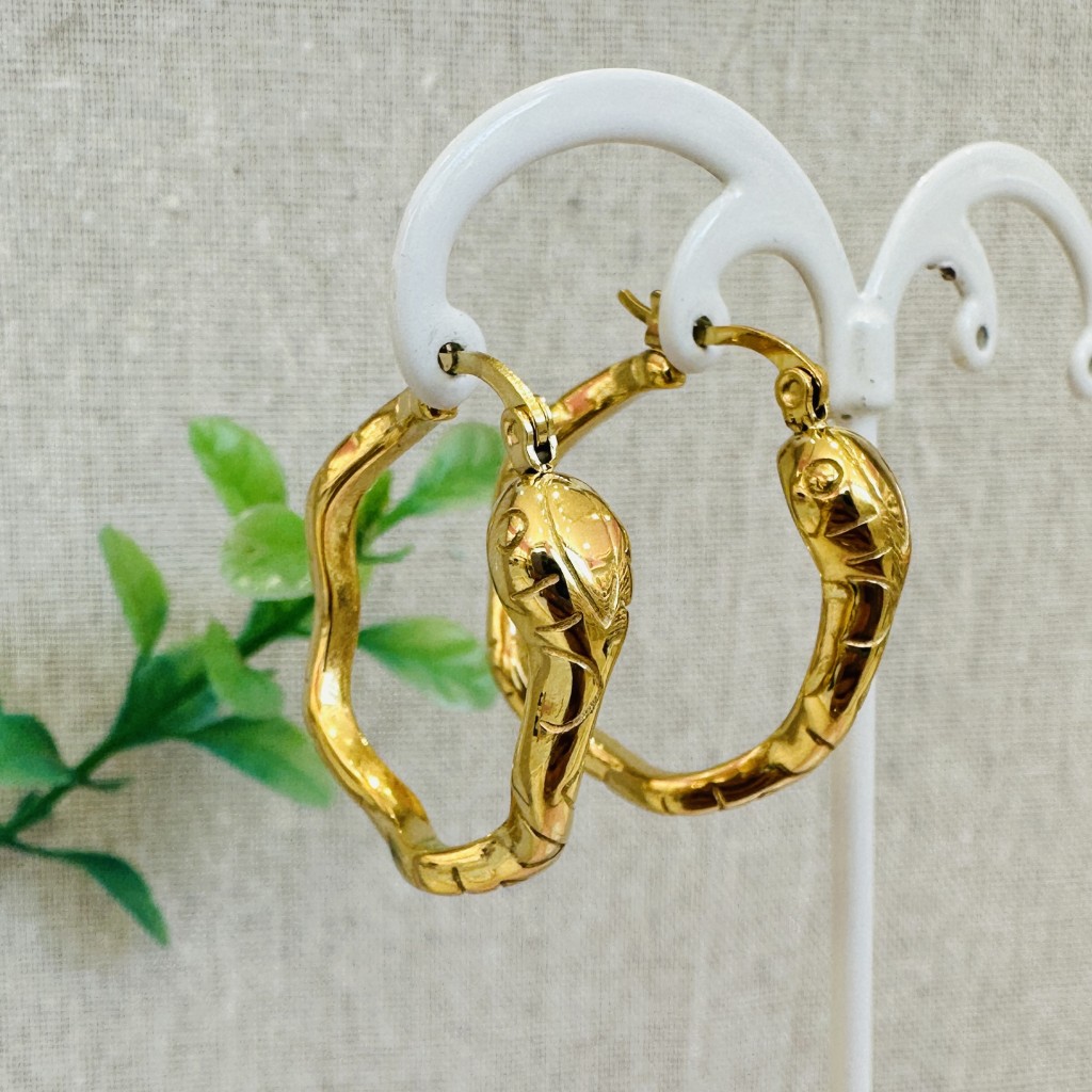 Stainless steel hoop earrings