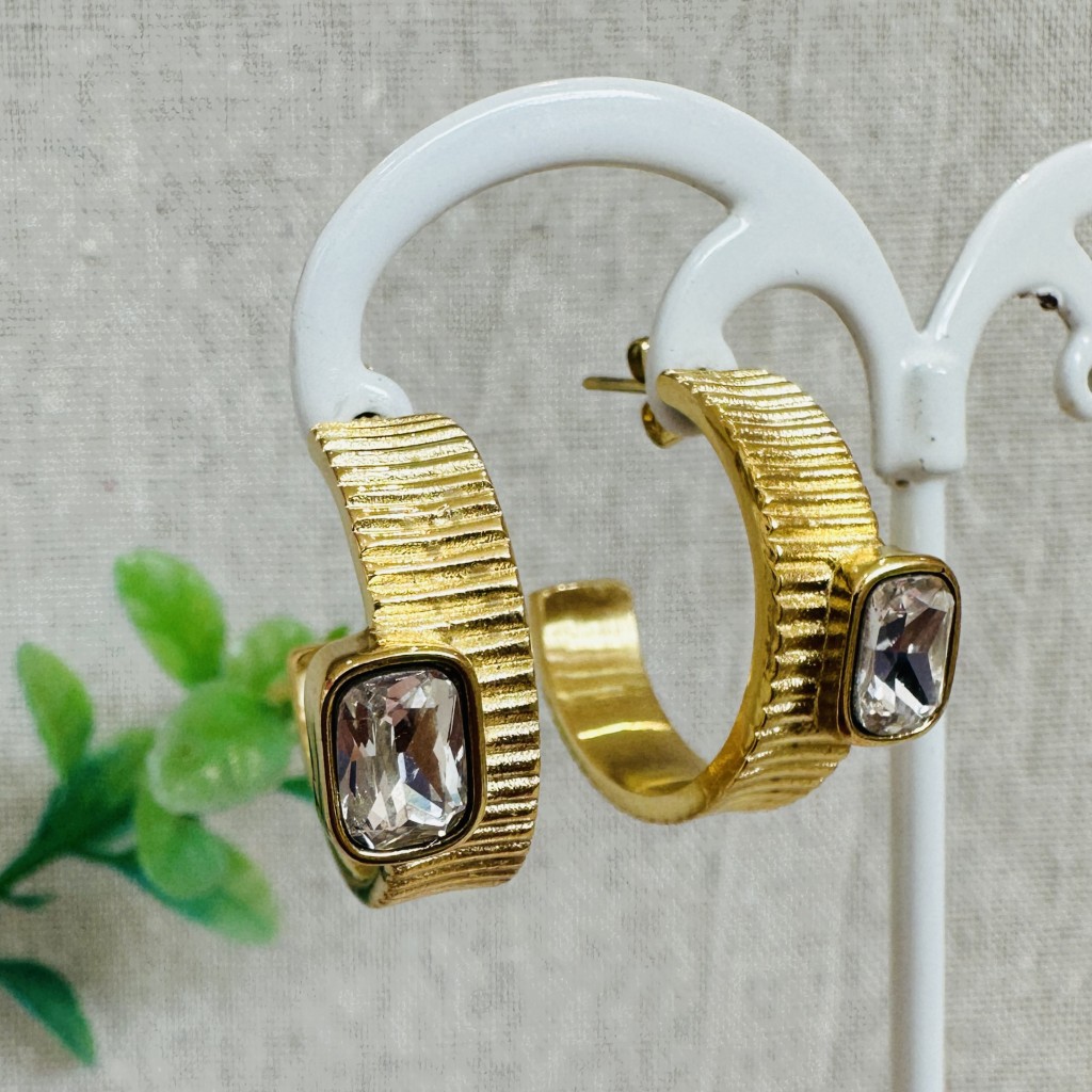 Stainless steel hoop earrings