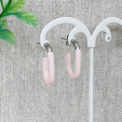 Stainless steel hoop earrings