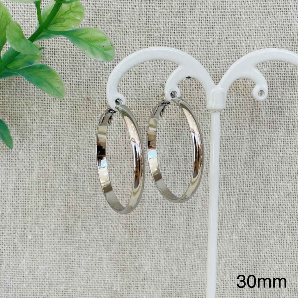 Stainless steel 30mm hoop earrings
