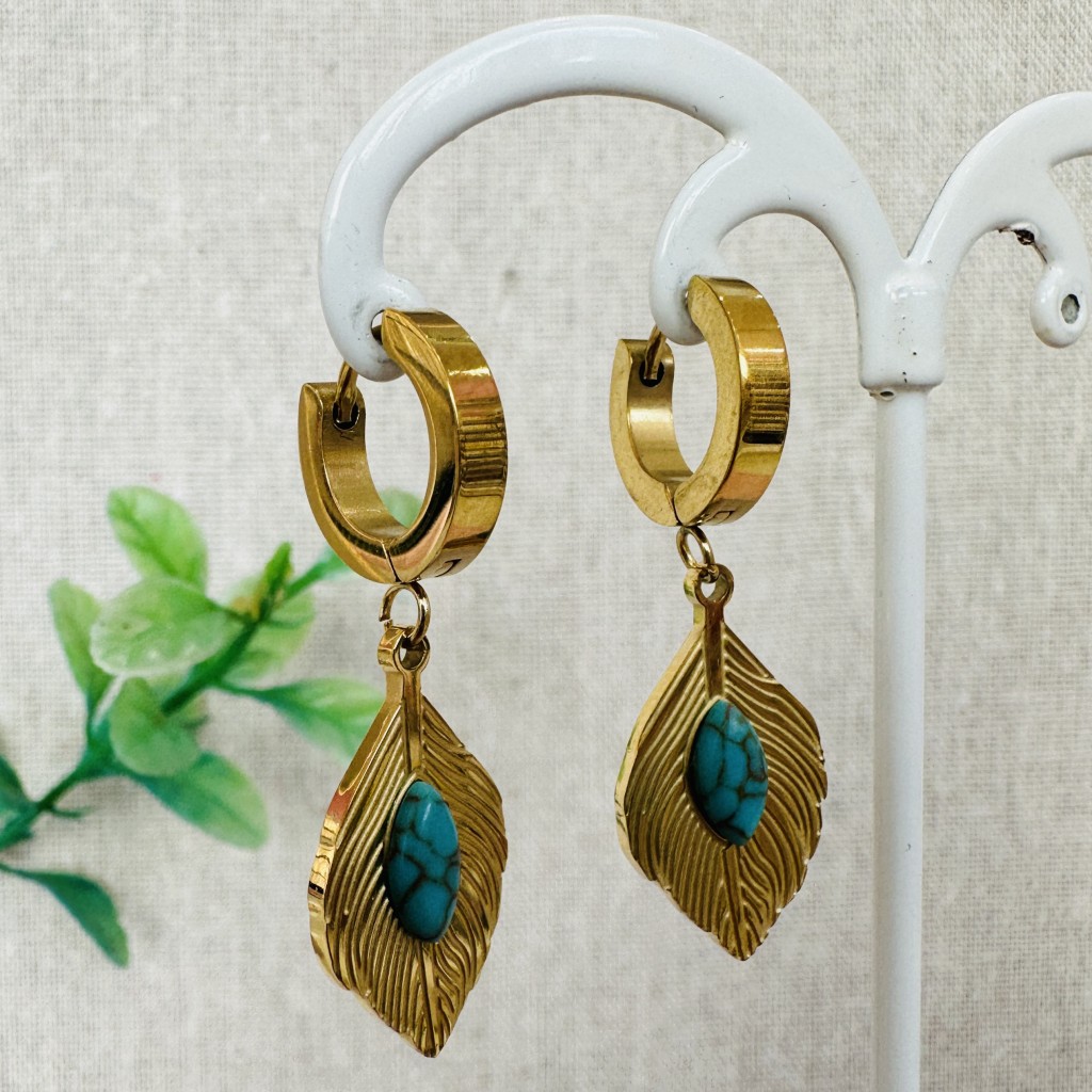 Stainless steel hoop earrings