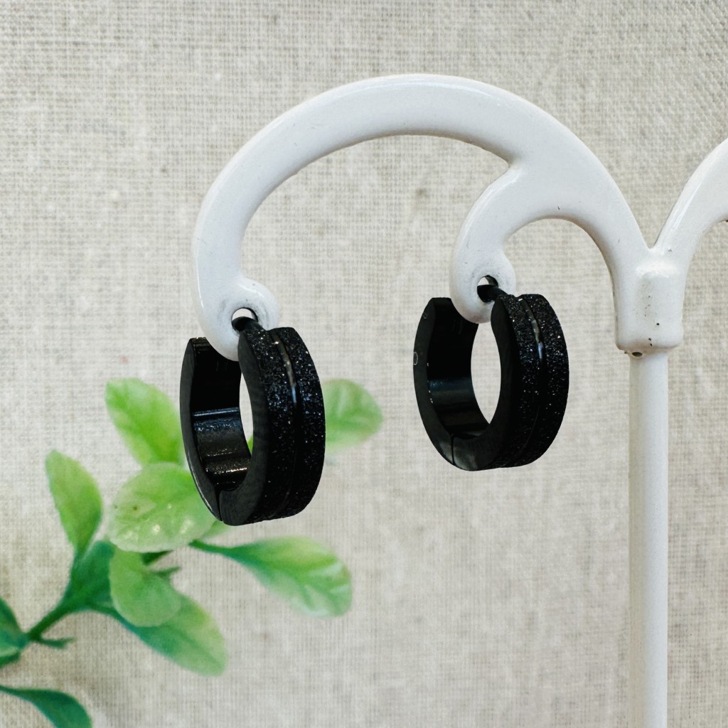 Stainless steel hoop earrings