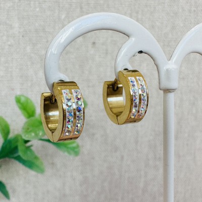 Stainless steel hoop earrings