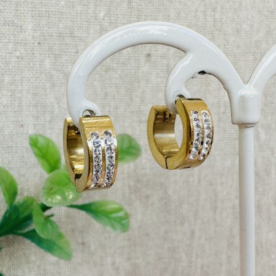 Stainless steel hoop earrings