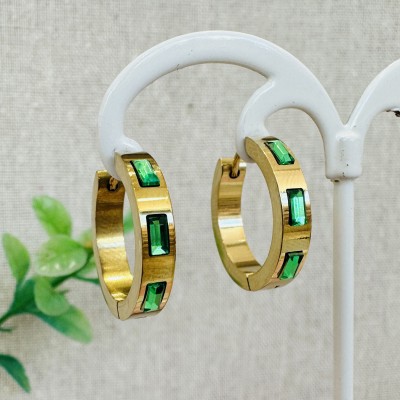 Stainless steel hoop earrings