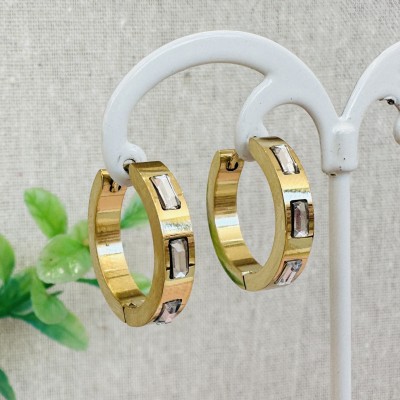 Stainless steel hoop earrings