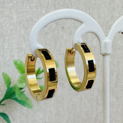 Stainless steel hoop earrings
