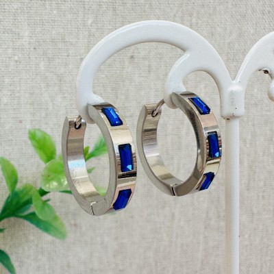Stainless steel hoop earrings