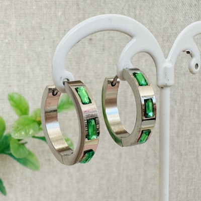 Stainless steel hoop earrings