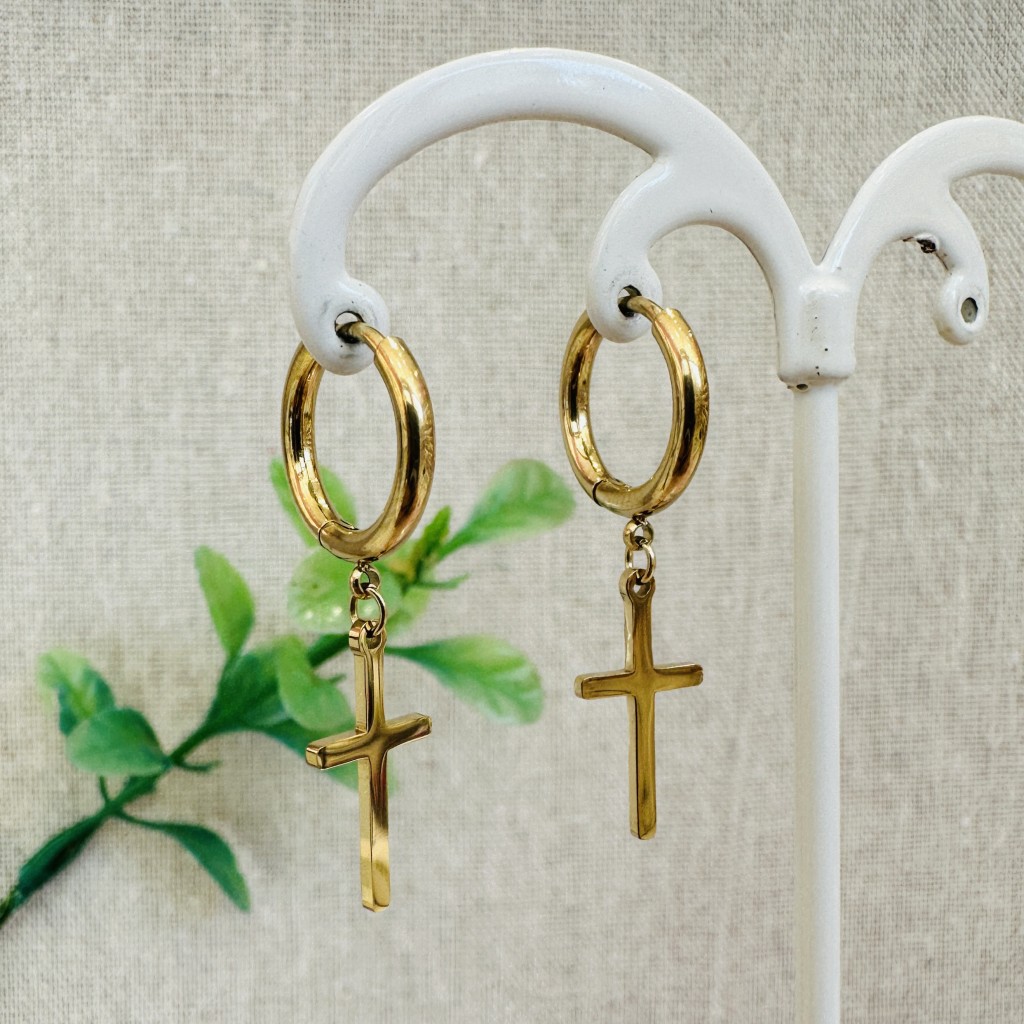 Stainless steel hoop earrings