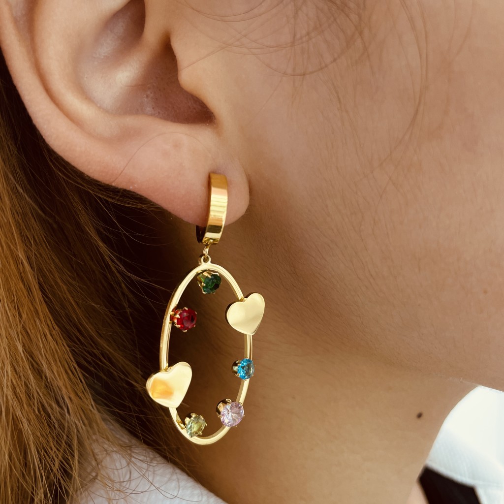 Stainless steel hoop earrings