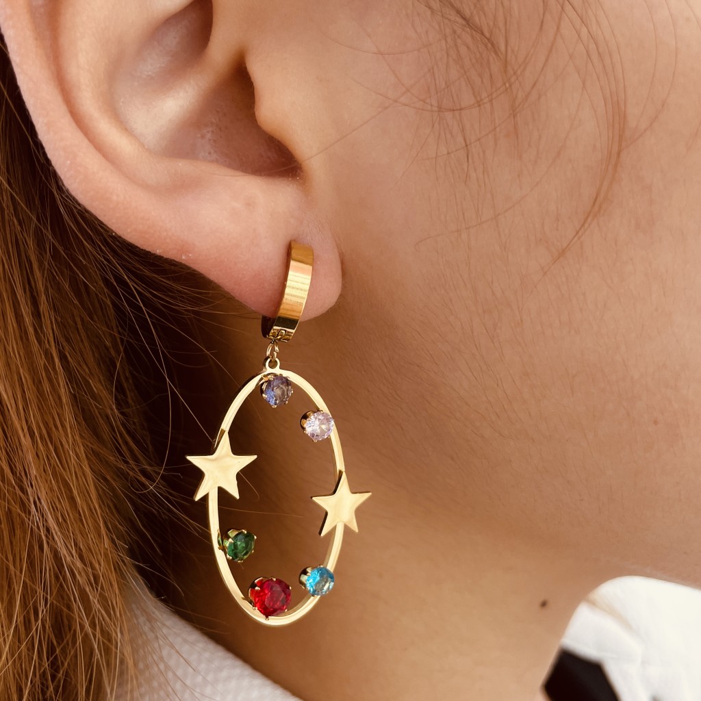 Stainless steel hoop earrings