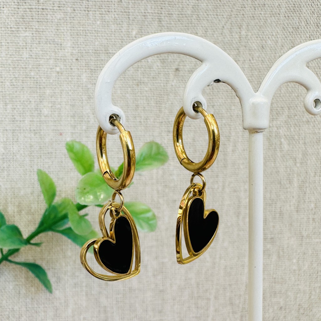 Stainless steel hoop earrings