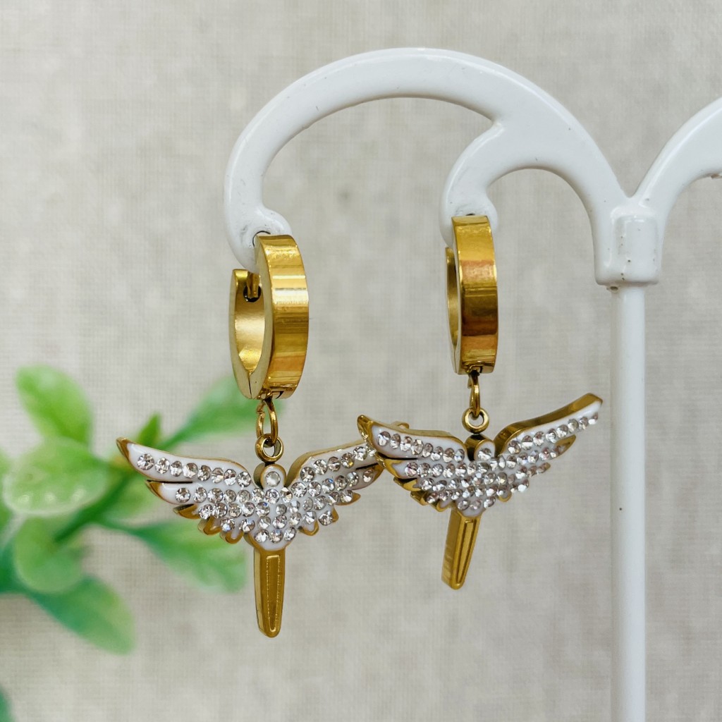 Stainless steel hoop earrings