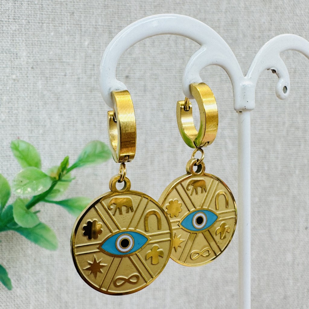 Stainless steel hoop earrings