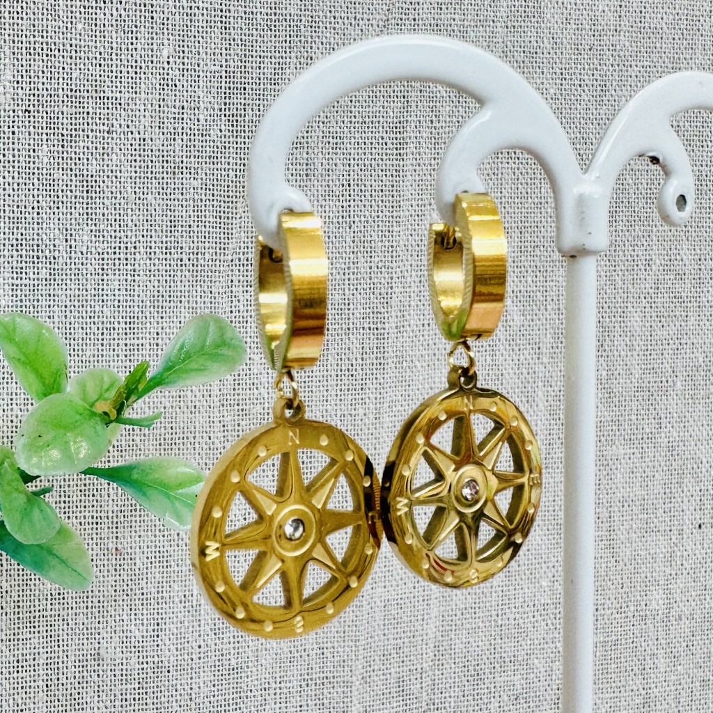 Stainless steel hoop earrings