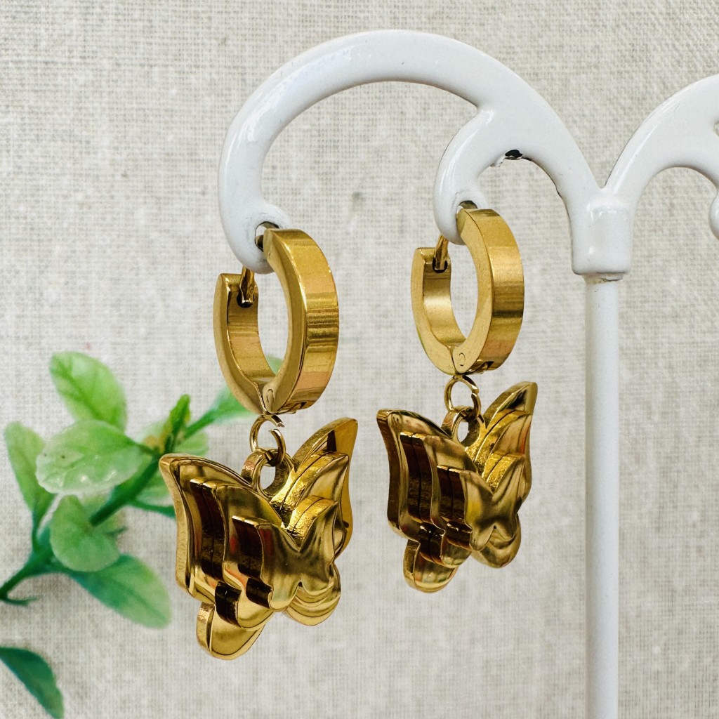 Stainless steel hoop earrings