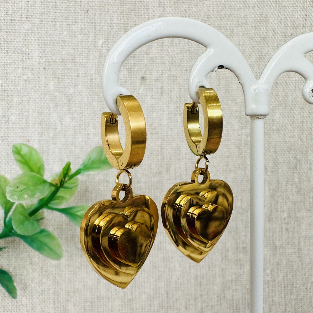 Stainless steel hoop earrings
