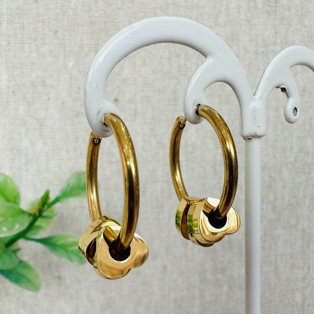 Stainless steel hoop earrings