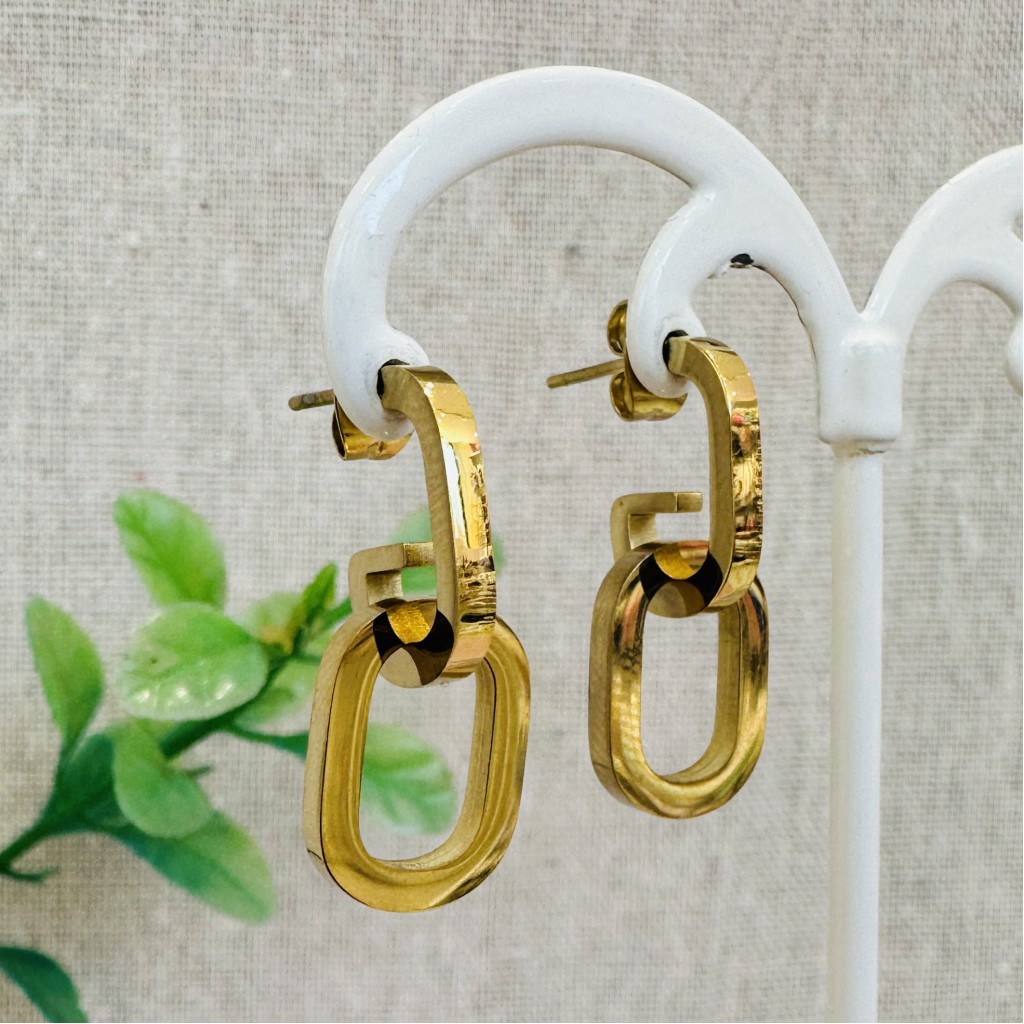 Stainless steel hoop earrings