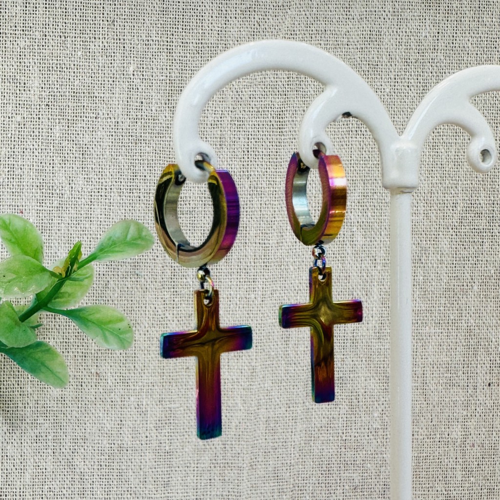 Stainless steel hoop earrings