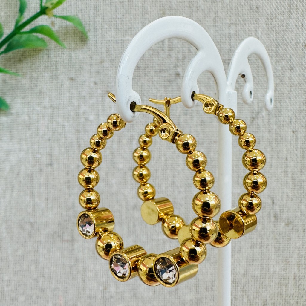 Stainless steel hoop earrings