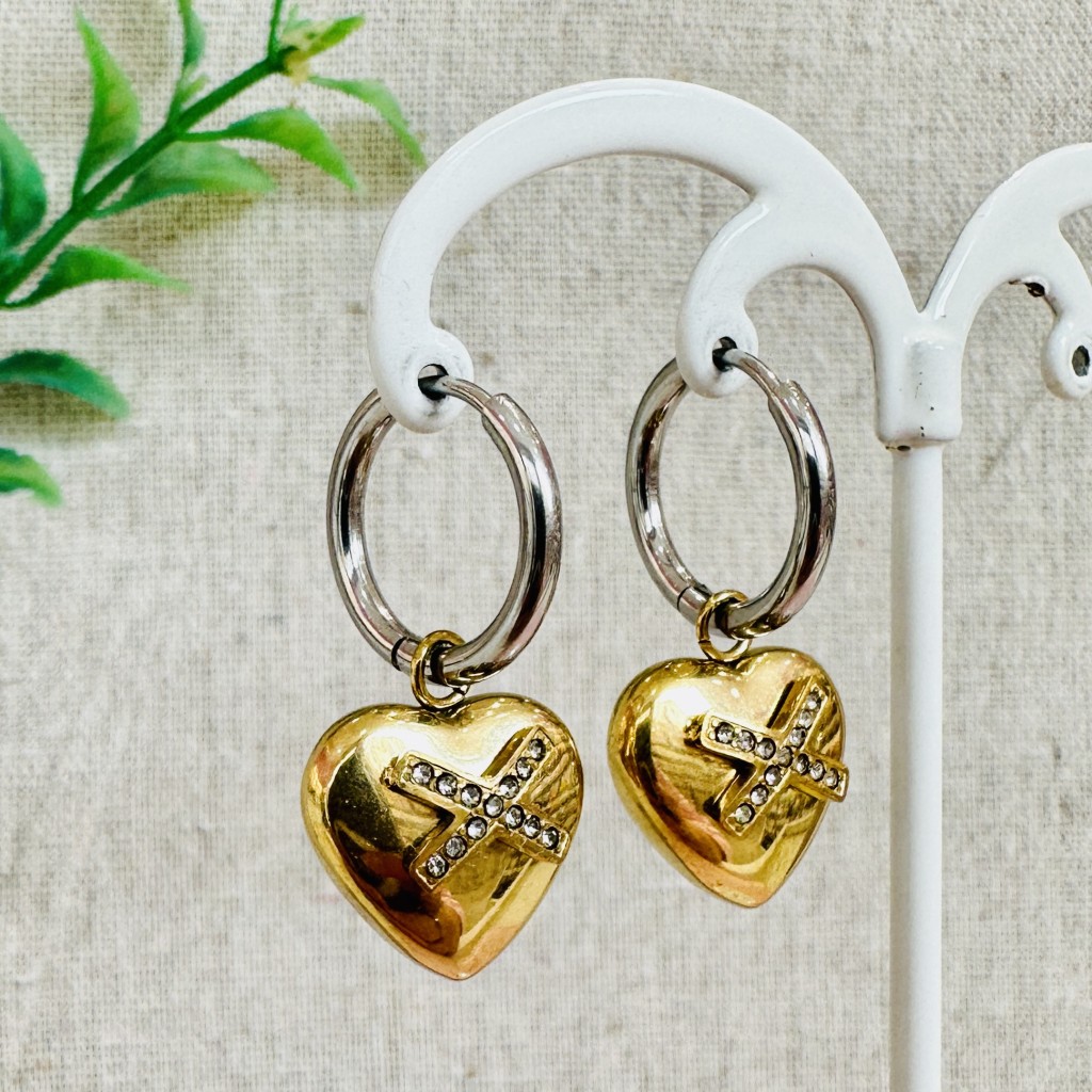 Stainless steel hoop earrings