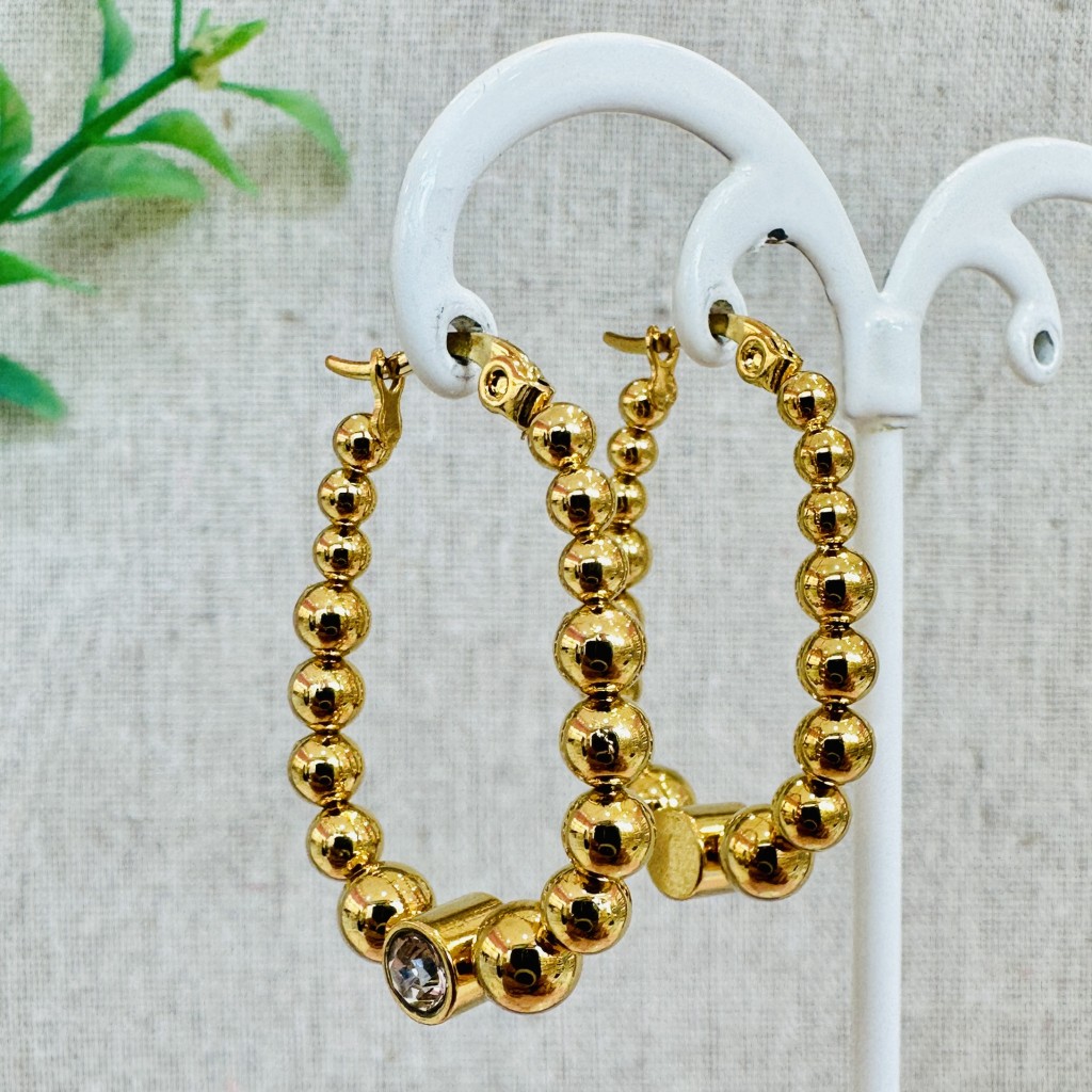 Stainless steel hoop earrings