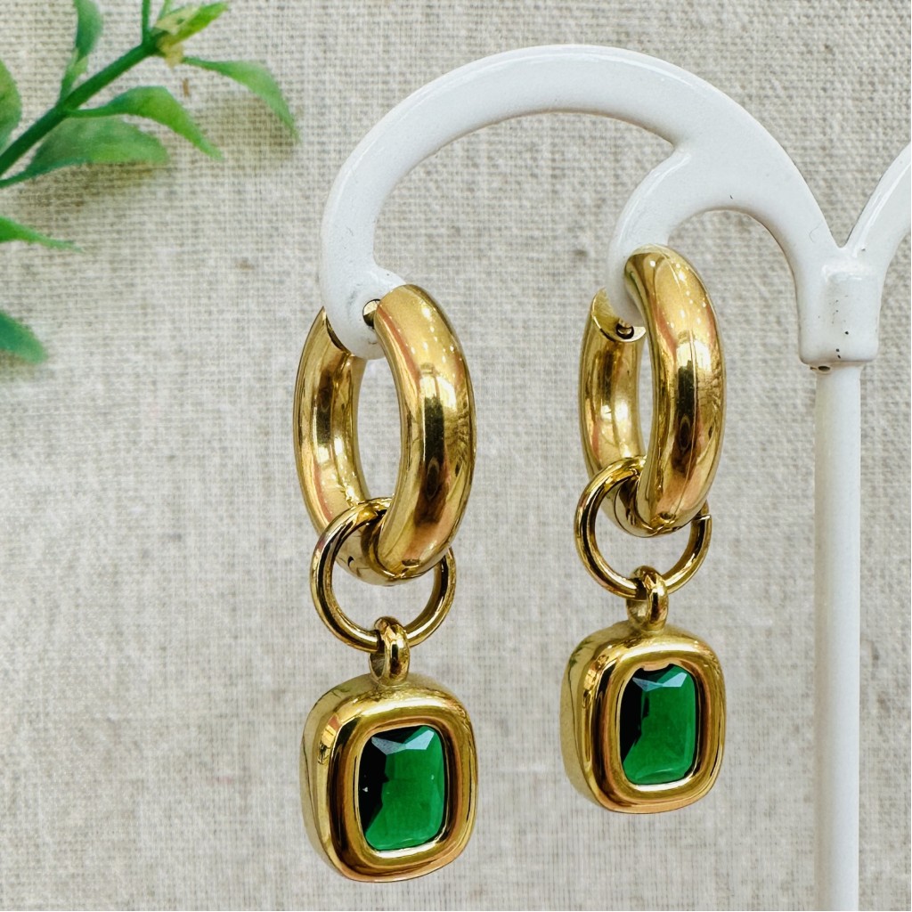 Stainless steel hoop earrings