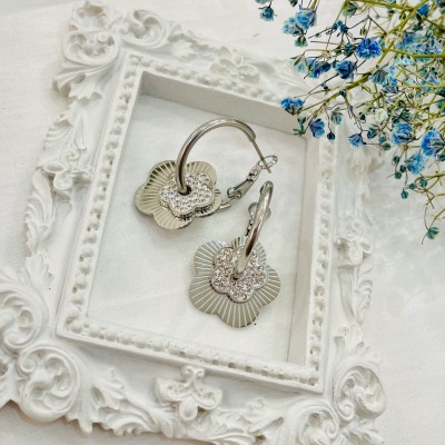 Stainless steel hoop earrings