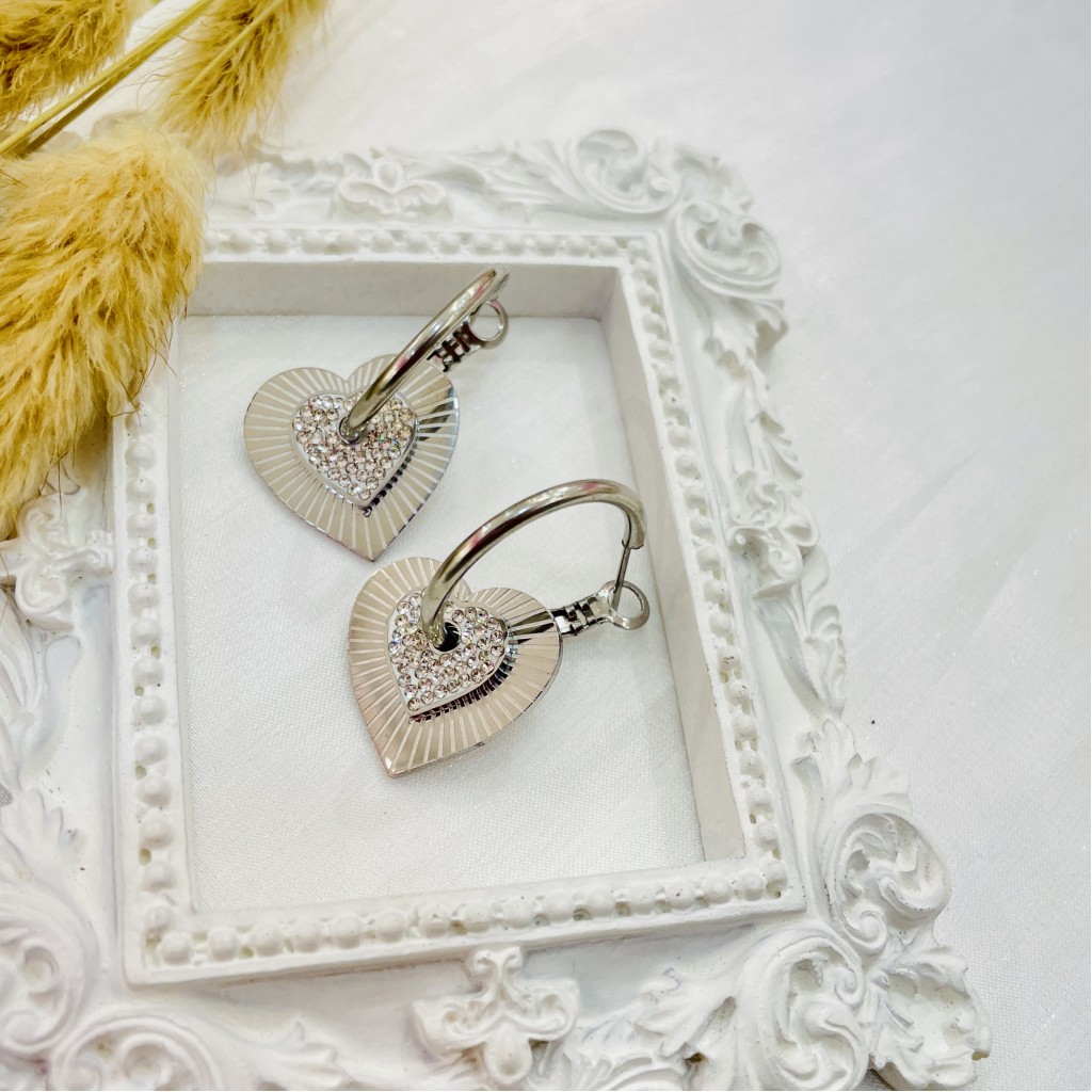 Stainless steel hoop earrings