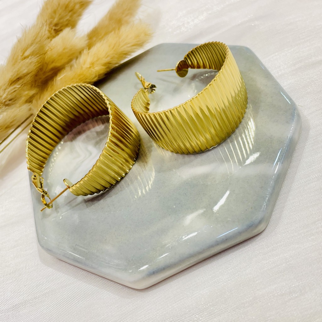 Stainless steel hoop earrings