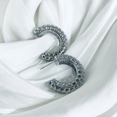 Stainless steel hoop earrings