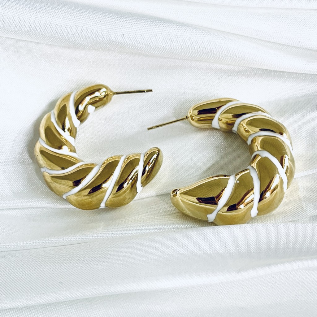 Stainless steel hoop earrings