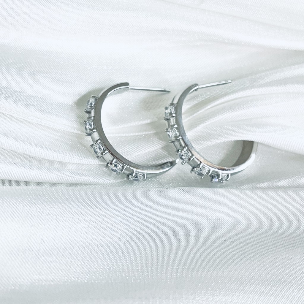 Stainless steel hoop earrings