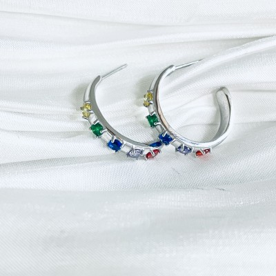 Stainless steel hoop earrings