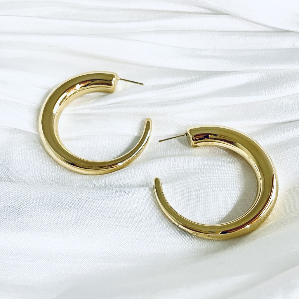 Stainless steel hoop earrings